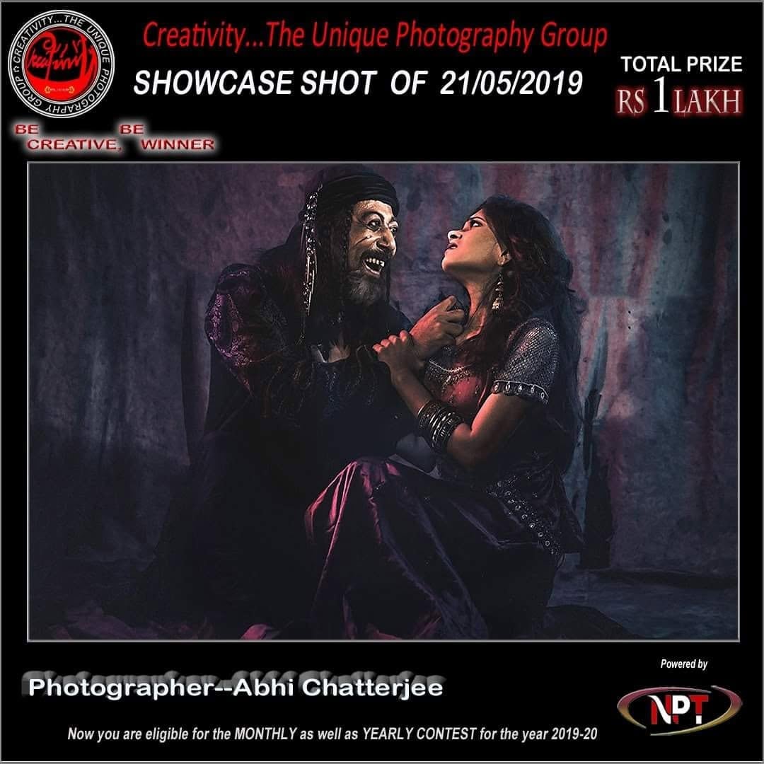A Creativity showcase card for 21 May 2019, showing women talking by lamplight.